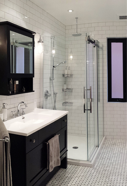 Rénovation d’une salle de bain moderne et haute gamme, imperméabilisation de douche en céramique